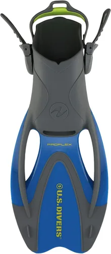 Miniatura 3 de U.S. Divers Dorado II - Máscara juvenil, aletas ProFlex, juego juvenil de esnórquel Seabreeze DX, aletas grandes para niños de 5 a 8, azul/amarillo