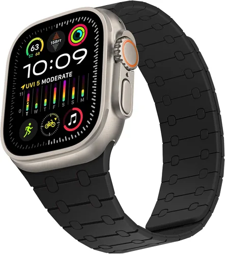 Miniatura 24 de Compatible con correa de Apple Watch de 49mm 46mm 45mm 44mm 42mm 41mm 40mm 38mm, correa de bucle magnético ajustable de silicona para iWatch Ultra