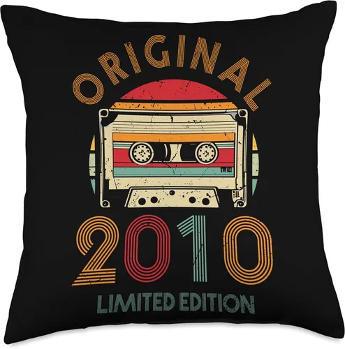 Miniatura 4 de Retro Limited Edition 2010 Cassette Tape 16th Birthday Throw Pillow