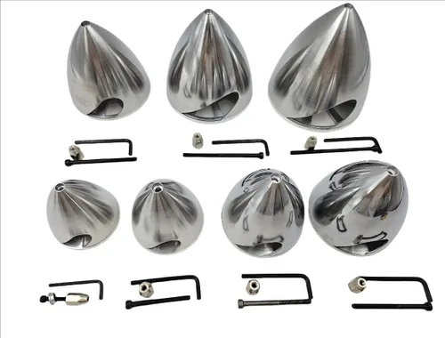Miniatura 5 de Hélice de metal Spinner de diámetro 2.756 in-5.000 in CNC Plane Spinner para motor de gasolina DLE DLE20 DLE30 DLE55 DLE111 DLE222 RC Airplane