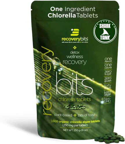 Miniatura 9 de RECOVERYbits - Tabletas orgánicas de Chlorella - Superalimento de algas a base de plantas - Clorofila - Pared celular agrietada - Energía - Sistema
