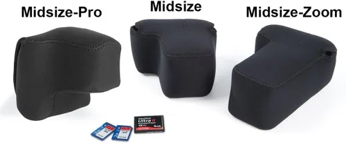 Miniatura 3 de OP/TECH USA Soft Pouch – Funda compacta para cámara digital, bolsa de accesorios ligera, funda de neopreno elegante para DSLR, perfecta para Negro