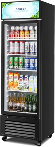 Miniatura 12 de BODEGA COOLER Refrigerador comercial de bebidas, refrigerador con pantalla de 290 L con luz LED suave, 264 latas y 120 botellas, refrigerador
