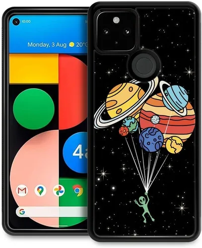 Miniatura 23 de Funda compatible con Google Pixel 4A 5G, sistema solar de globo alienígena, diseño de patrón increíble, a prueba de golpes, antiarañazos, carcasa