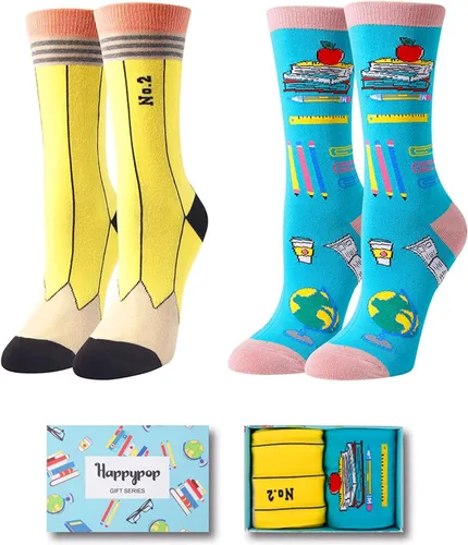 HAPPYPOP Calcetines para mujeres, con bandera americana, para profesores, plantas de lectura, para mamá, libro del 4 de julio, regalos para