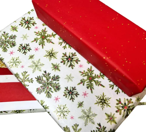 Miniatura 7 de K-Kraft Paquete a granel de papel de seda de Navidad sin arrugas, 160 hojas de diseños clásicos navideños para envolver regalos, manualidades y Multi