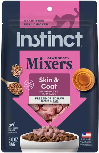 Miniatura 10 de Instinct Guarnición liofilizada de alimento para gato Raw Boost Mixers sin granos, receta completamente natural de Nature's Variety, Pollo