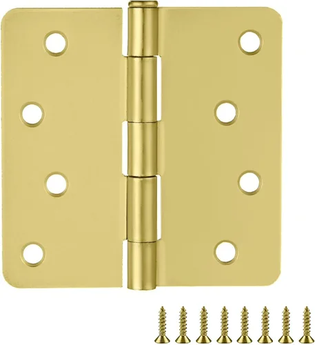 Miniatura 11 de Design House Bisagras para puerta interior, 4.0 in. x 4.0 in., Redondeado, 1/4-pulg Radio, Acero, Pre-Lubricado, Herrajes para Puerta, Negro Mate