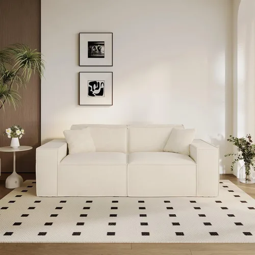 Miniatura 13 de Cloud - Sofá modular sin hueso, sofá seccional con asiento profundo, sofá en forma de L de 2 plazas para sala de estar, sofás de espuma