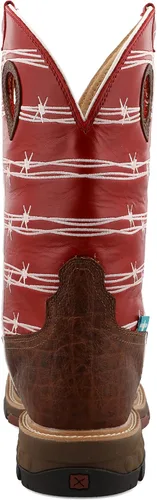 Miniatura 3 de TWISTED X Botas de trabajo occidentales con punta de aleación de 12 pulgadas para hombre con CellStretch Sillín envejecido y rubí