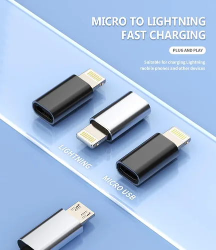 Miniatura 3 de Adaptador Lightning hembra a USB C macho cargador tipo C (paquete de 3) compatible con iPhone compatible con Samsung Galaxy Note S10 S20 S21 LG