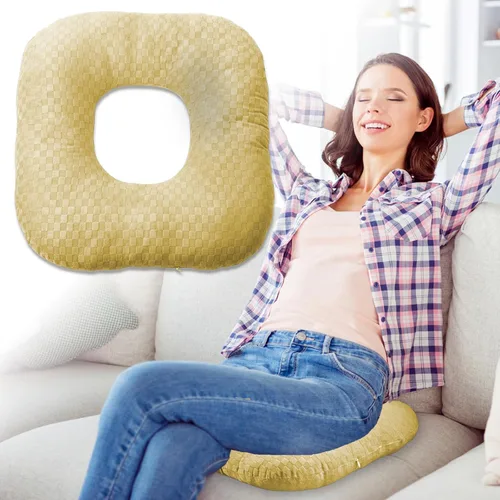 Miniatura 14 de Cojín de asiento con forma de dona rellena para dolor de coxis y coccix, hemorroides, úlceras de cama, embarazo, próstata, recuperación