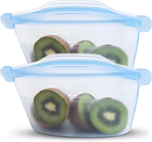 Ziploc Endurables - Recipientes de silicona para almacenamiento de alimentos, aptos para microondas y ecológicos, recipiente pequeño, 2 unidades