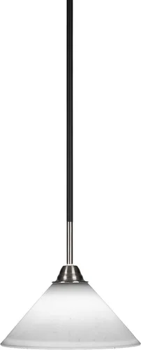 Miniatura 92 de Toltec Lighting Paramount - Mini colgante de 1 luz en acabado negro mate con cristal de arte perla de 7 pulgadas y estilo negro