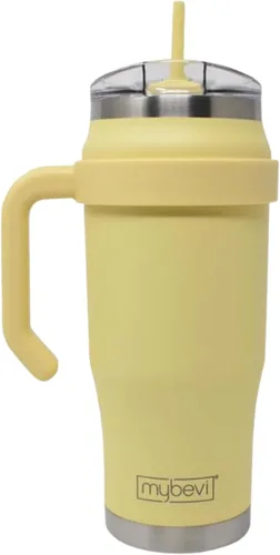 Miniatura 12 de MyBevi Outlander - Taza de viaje de acero inoxidable de alta calidad, para frío/calor, aislamiento de 3 capas, mango resistente, duradera y elegante