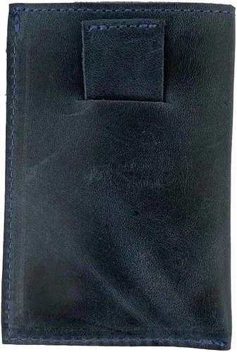Miniatura 2 de Hide & Drink Cartera de cuero suave y funda para tarjeta hecha a mano azul pizarra