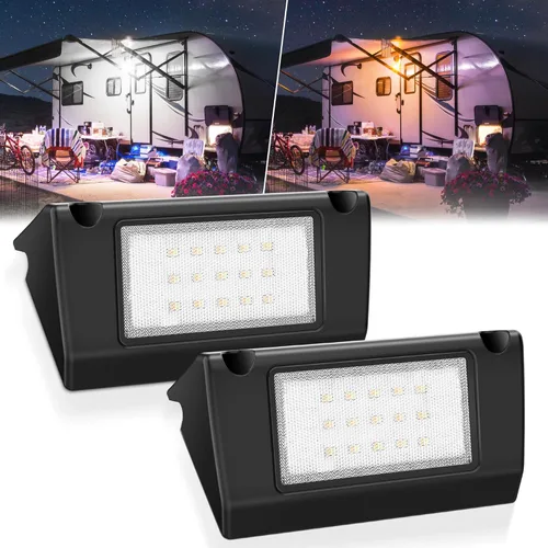 Miniatura 10 de MICTUNING Luz de Porche para RV, 13 Pulgadas 90W Luz LED Exterior Utilitario para Toldo 6000K, Carcasa de Aluminio IP67 Impermeable, Iluminación