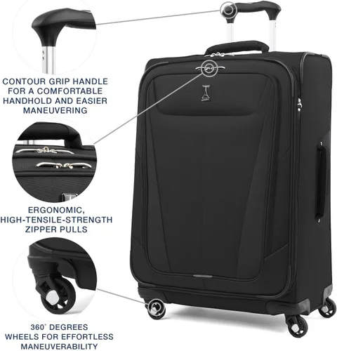 Miniatura 2 de Travelpro Maxlite - Maleta con ruedas giratorias (extensible, 5 lados suaves), Negro), 401176901