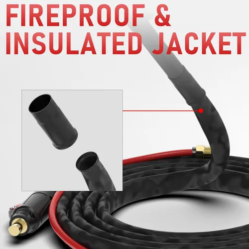 Miniatura 4 de YESWELDER Antorcha de soldadura TIG WP-17V de 13 pies, 150 amperios, 35-50 mm² enfriada por aire, Antorcha TIG de elevación, compatible