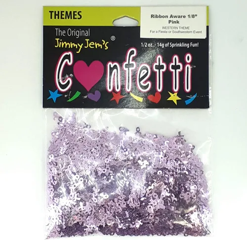 Miniatura 2 de Cinta de confeti consciente 1/8" rosa - paquete al por menor #9717 QS0