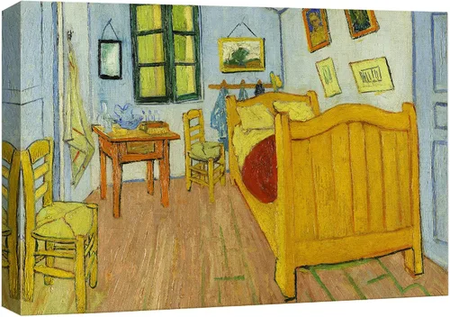 Miniatura 44 de Van Gogh - Lienzo con diseño giclée de olivos con cielo amarillo y sol, arte de pared de galería, estirado y enmarcado, listo para colgar, 24 x 36