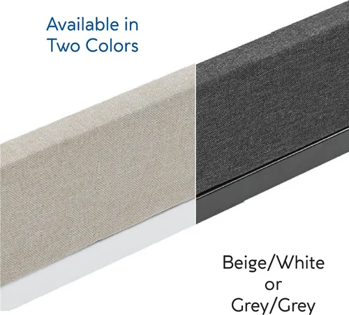 Miniatura 9 de Decoro Capri - Base de cama de metal blanco con base de colchón tapizada beige integrada, tamaño King