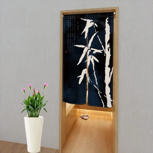 Miniatura 3 de Leowefowa Noren - Cortina japonesa para puerta, cortina de puerta de estilo japonés, tapiz de puerta para cocina, decoración del hogar, 33.5