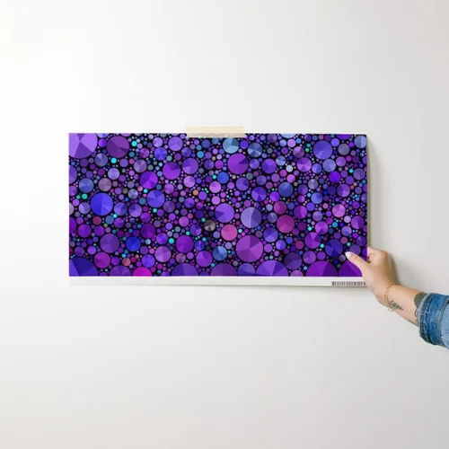 Miniatura 7 de Papel tapiz para despegar y pegar, formas de círculos morados, negro, geométrico, abstracto, amor, papel tapiz extraíble personalizado por