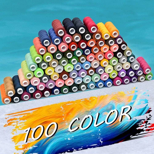 Miniatura 4 de Carretes de poliéster de hilo de coser multiusos de 100 colores, 250 yardas por carrete para coser a mano, máquina, acolchado y manualidades