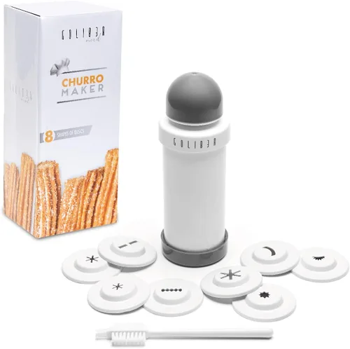 Máquina para hacer churros – 8 boquillas diferentes para máquina de churros – Churreras para churros y prensa de paja de queso – Punta de churro de