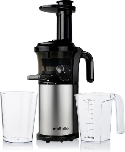 Exprimidor de prensa en frío; máquina exprimidora lenta para verduras y frutas; potente exprimidor lento de 200 W, alta tasa de extracción, fácil de