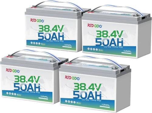 Miniatura 29 de Redodo Paquete de 4 baterías LiFePO4 de 12 V 100 Ah, baterías de ciclo profundo con BMS de 100 A, baterías del grupo 31 para 10 años de vida útil