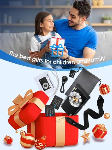 Miniatura 9 de Cámara digital, cámara de videoblogs 4K con enfoque automático para fotografía con tarjeta de 32 GB, cámara digital compacta portátil de 48 Negro