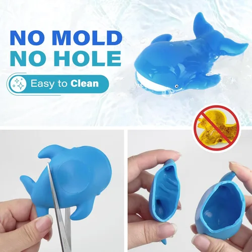 Miniatura 2 de LotFancy Juguete de baño, 8PCS juguetes de baño sin moho para niños de 1 a 3 años, juguetes de baño para bebés sin agujeros para niños pequeños de 2