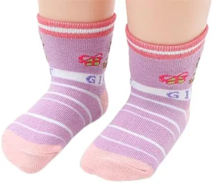 Miniatura 5 de QandSweet Calcetines antideslizantes para bebés y niñas, color rosa, 12 pares