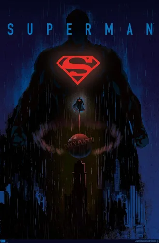 DC Comics: Dark Artistic - Póster de pared de Superman, 34 pulgadas de largo x 22.4 pulgadas de ancho, versión premium sin marco