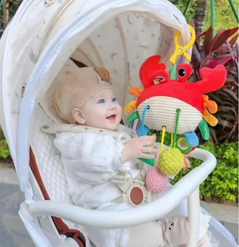Miniatura 3 de Juguetes de asiento de coche y cochecito para bebés de 0 a 12 meses, juguetes colgantes de cangrejo para niños y niñas