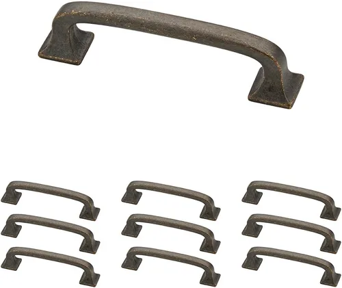 Miniatura 5 de Franklin Brass (Paquete de 10) – Manijas de gabinete de hierro suave, centro de agujero de 5-1/16 pulgadas, tiradores para cajones, puerta de Metal