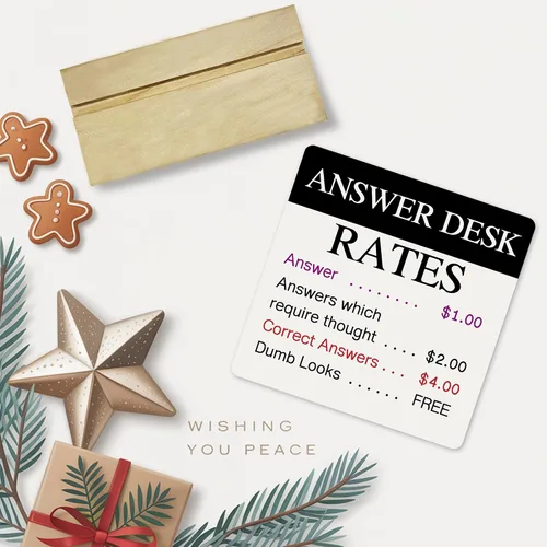 Miniatura 6 de Answer Desk Rates - Letrero decorativo para oficina, regalos de oficina para compañeros de trabajo, divertidos regalos de jefe