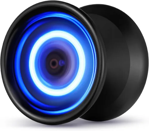 Miniatura 10 de MAGICYOYO Yoyo profesional con luz Y02 para trucos avanzados, yoyo LED de aleación de aluminio con guante, bolsa de almacenamiento, 4 baterías y 12