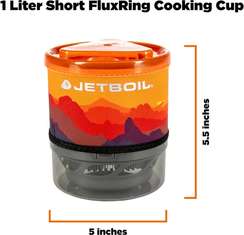 Miniatura 3 de Jetboil MiniMo - Sistema de cocina para estufa de camping y mochileros con control de calor ajustable Puesta de sol
