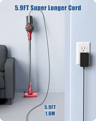 Miniatura 5 de Para PRETTYGARDEN CARE - Cargador inalámbrico para aspiradora compatible con SPRETTYCARE W100 W200 W300 W400 20KPa 22.2V 180W cable de alimentación