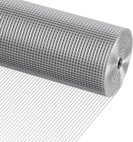 VEVOR Malla de Alambre, 1/4 pulgada 48 pulg x 50 pies 23 Calibre, Rollo de Malla de Alambre Galvanizado por Sumersión en Caliente, Malla de Alambre