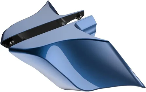 Miniatura 103 de Advanblack Barracuda - Cubiertas laterales estiradas plateadas (brillantes), paneles extendidos para Harley Touring Street Glide Road Glide Electra