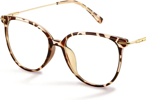 Miniatura 16 de Gaoye - Gafas de bloqueo de luz azul - Marcos redondos TR90 de moda, brazos de metal, protección UV400 - Estuche suave a juego