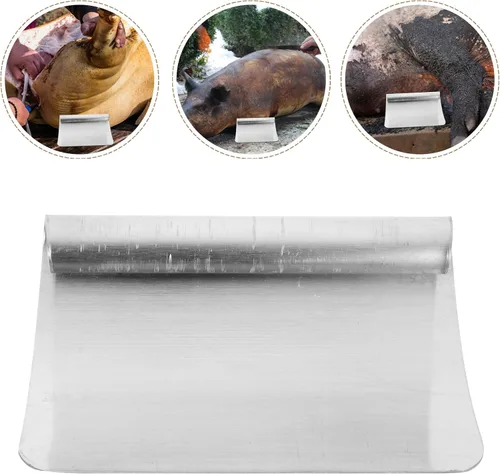 Miniatura 6 de Yardwe Herramienta de depilación de cerdo, raspador de cerdo de acero inoxidable con mango ergonómico, acero al manganeso, afeitadora de pelo animal