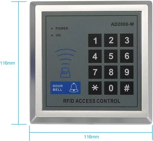 Miniatura 2 de AGPtEK Kit de sistema de control de acceso para puertas, HS0014+15+16+17-MB1