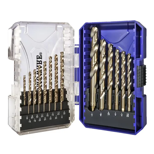 Miniatura 8 de COMOWARE Juego de Brocas de Cobalto- 29 Piezas M35 Acero de Alta Velocidad Helicoidal Longitud Estándar para Metal Endurecido, Acero Inoxidable
