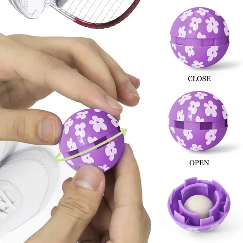 Miniatura 5 de Scent-Hi - Pelotas desodorantes para tenis de lavanda, paquete de 6 unidades, aroma natural, ambientador de zapatos, bolas giratorias, eliminador