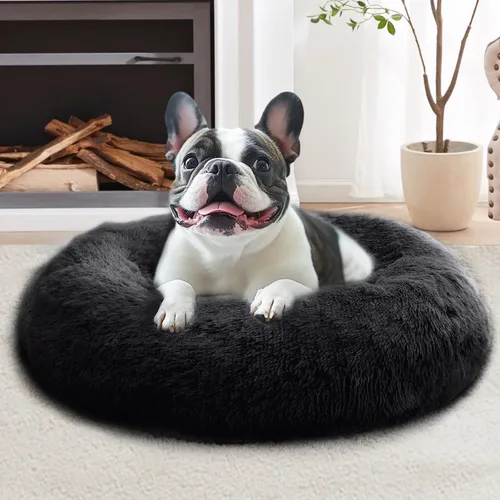 Miniatura 50 de JOLLYVOGUE Cama Calmante para Perros Pequeños - Cama para Perros Pequeños en Forma de Dona Lavable de 23 Pulgadas para Gatitos y Cachorros, Camas
